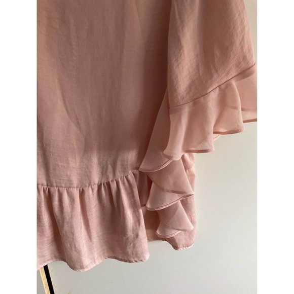 Who What Wear Pink Frilly Top - Picture 7 of 7